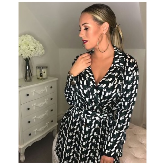 Zara NWT Satin Effect Logo Dress XL - Picture 10 of 12